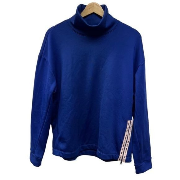 Nike Other - Nike Mock Turtleneck Royal Blue Pullover With Side Zip